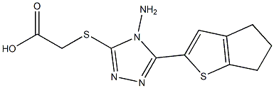 2-[(4-amino-5-{4H,5H,6H-cyclopenta[b]thiophen-2-yl}-4H-1,2,4-triazol-3-yl)sulfanyl]acetic acid Structure
