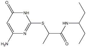 2-[(4-amino-6-oxo-1,6-dihydropyrimidin-2-yl)sulfanyl]-N-(pentan-3-yl)propanamide Structure