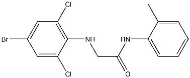 2-[(4-bromo-2,6-dichlorophenyl)amino]-N-(2-methylphenyl)acetamide 구조식 이미지