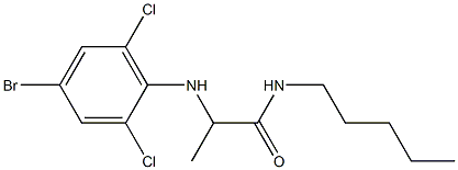 2-[(4-bromo-2,6-dichlorophenyl)amino]-N-pentylpropanamide 구조식 이미지