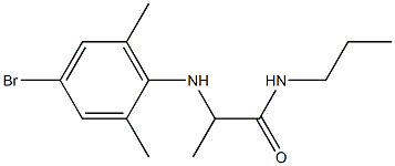 2-[(4-bromo-2,6-dimethylphenyl)amino]-N-propylpropanamide 구조식 이미지