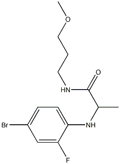 2-[(4-bromo-2-fluorophenyl)amino]-N-(3-methoxypropyl)propanamide Structure