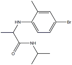 2-[(4-bromo-2-methylphenyl)amino]-N-(propan-2-yl)propanamide 구조식 이미지