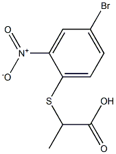 2-[(4-bromo-2-nitrophenyl)thio]propanoic acid Structure