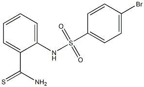 2-[(4-bromobenzene)sulfonamido]benzene-1-carbothioamide 구조식 이미지