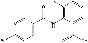 2-[(4-bromobenzoyl)amino]-3-methylbenzoic acid 구조식 이미지