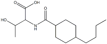 2-[(4-butylcyclohexyl)formamido]-3-hydroxybutanoic acid Structure