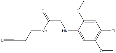 2-[(4-chloro-2,5-dimethoxyphenyl)amino]-N-(2-cyanoethyl)acetamide Structure
