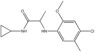 2-[(4-chloro-2-methoxy-5-methylphenyl)amino]-N-cyclopropylpropanamide Structure