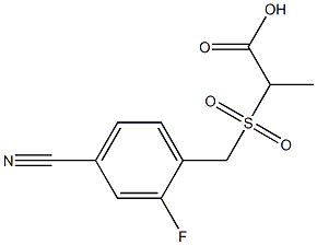 2-[(4-cyano-2-fluorobenzyl)sulfonyl]propanoic acid Structure