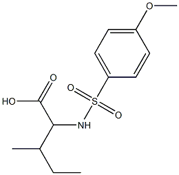 2-[(4-methoxybenzene)sulfonamido]-3-methylpentanoic acid Structure