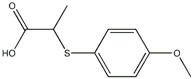 2-[(4-methoxyphenyl)thio]propanoic acid 구조식 이미지
