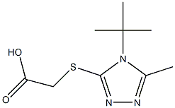 2-[(4-tert-butyl-5-methyl-4H-1,2,4-triazol-3-yl)sulfanyl]acetic acid 구조식 이미지