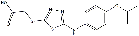 2-[(5-{[4-(propan-2-yloxy)phenyl]amino}-1,3,4-thiadiazol-2-yl)sulfanyl]acetic acid Structure