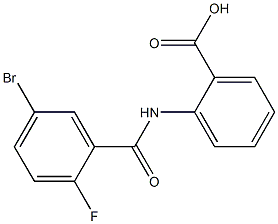 2-[(5-bromo-2-fluorobenzoyl)amino]benzoic acid 구조식 이미지