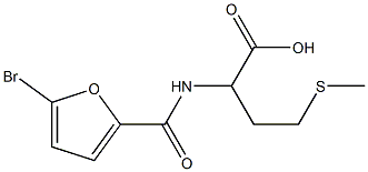 2-[(5-bromo-2-furoyl)amino]-4-(methylthio)butanoic acid 구조식 이미지