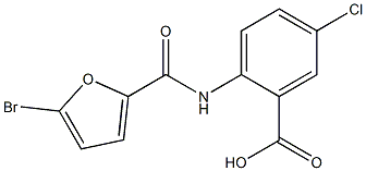 2-[(5-bromo-2-furoyl)amino]-5-chlorobenzoic acid 구조식 이미지
