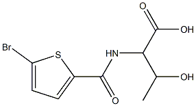 2-[(5-bromothiophen-2-yl)formamido]-3-hydroxybutanoic acid 구조식 이미지