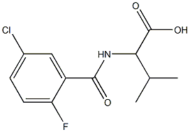 2-[(5-chloro-2-fluorophenyl)formamido]-3-methylbutanoic acid 구조식 이미지