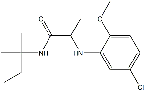 2-[(5-chloro-2-methoxyphenyl)amino]-N-(2-methylbutan-2-yl)propanamide Structure