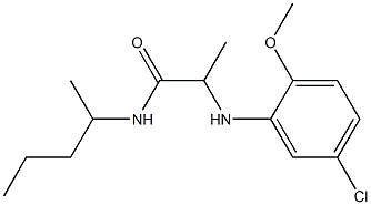 2-[(5-chloro-2-methoxyphenyl)amino]-N-(pentan-2-yl)propanamide 구조식 이미지