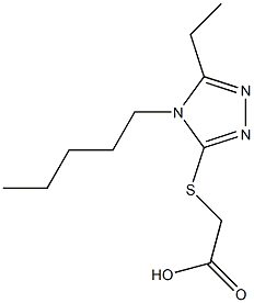 2-[(5-ethyl-4-pentyl-4H-1,2,4-triazol-3-yl)sulfanyl]acetic acid Structure
