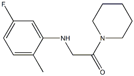 2-[(5-fluoro-2-methylphenyl)amino]-1-(piperidin-1-yl)ethan-1-one 구조식 이미지