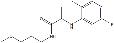 2-[(5-fluoro-2-methylphenyl)amino]-N-(3-methoxypropyl)propanamide 구조식 이미지