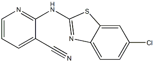 2-[(6-chloro-1,3-benzothiazol-2-yl)amino]pyridine-3-carbonitrile Structure