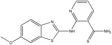 2-[(6-methoxy-1,3-benzothiazol-2-yl)amino]pyridine-3-carbothioamide 구조식 이미지