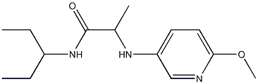 2-[(6-methoxypyridin-3-yl)amino]-N-(pentan-3-yl)propanamide 구조식 이미지