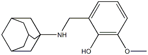 2-[(adamantan-1-ylamino)methyl]-6-methoxyphenol 구조식 이미지