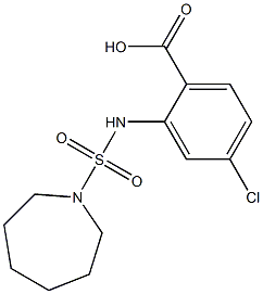 2-[(azepane-1-sulfonyl)amino]-4-chlorobenzoic acid Structure