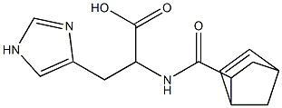 2-[(bicyclo[2.2.1]hept-5-en-2-ylcarbonyl)amino]-3-(1H-imidazol-4-yl)propanoic acid Structure