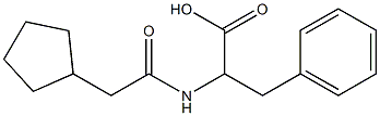 2-[(cyclopentylacetyl)amino]-3-phenylpropanoic acid 구조식 이미지