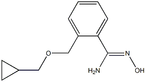 2-[(cyclopropylmethoxy)methyl]-N'-hydroxybenzene-1-carboximidamide Structure