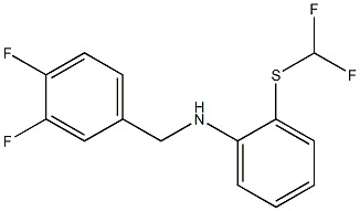 2-[(difluoromethyl)sulfanyl]-N-[(3,4-difluorophenyl)methyl]aniline 구조식 이미지