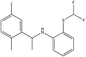 2-[(difluoromethyl)sulfanyl]-N-[1-(2,5-dimethylphenyl)ethyl]aniline 구조식 이미지