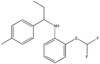 2-[(difluoromethyl)sulfanyl]-N-[1-(4-methylphenyl)propyl]aniline Structure