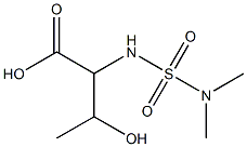 2-[(dimethylsulfamoyl)amino]-3-hydroxybutanoic acid 구조식 이미지