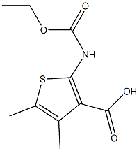 2-[(ethoxycarbonyl)amino]-4,5-dimethylthiophene-3-carboxylic acid 구조식 이미지