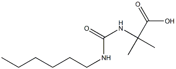 2-[(hexylcarbamoyl)amino]-2-methylpropanoic acid 구조식 이미지