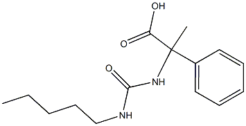 2-[(pentylcarbamoyl)amino]-2-phenylpropanoic acid Structure