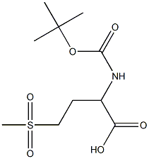 2-[(tert-butoxycarbonyl)amino]-4-(methylsulfonyl)butanoic acid 구조식 이미지