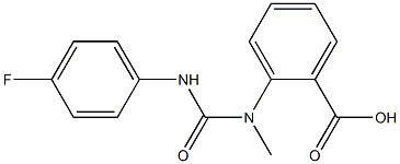 2-[{[(4-fluorophenyl)amino]carbonyl}(methyl)amino]benzoic acid Structure