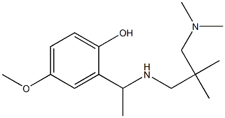 2-[1-({2-[(dimethylamino)methyl]-2-methylpropyl}amino)ethyl]-4-methoxyphenol 구조식 이미지