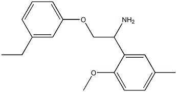 2-[1-amino-2-(3-ethylphenoxy)ethyl]-1-methoxy-4-methylbenzene Structure