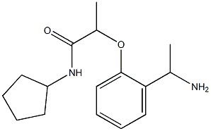 2-[2-(1-aminoethyl)phenoxy]-N-cyclopentylpropanamide Structure