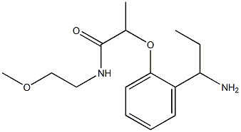 2-[2-(1-aminopropyl)phenoxy]-N-(2-methoxyethyl)propanamide 구조식 이미지