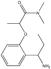 2-[2-(1-aminopropyl)phenoxy]-N,N-dimethylpropanamide 구조식 이미지